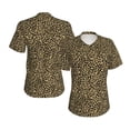 thumbnail image 3 of Yiaed Leopard2 Print Women's T Shirt V-Neck Short Sleeve Shirt Casual Breathable Tee Summer Tops-XX-Large, 3 of 5