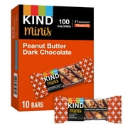 KIND Minis Gluten Free Peanut Butter Dark Chocolate Snack Bars, 0.7 oz, 10 Count