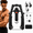 Black, variant on Hydraulic Chest Exerciser, 3-in-1 Chest Press Machine with Ab Roller Power Twist Workout Equipment