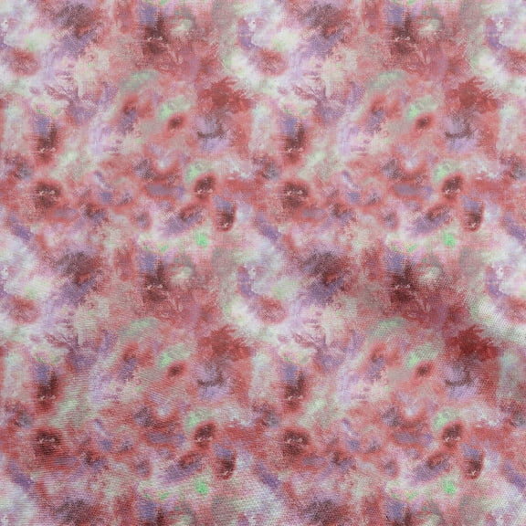 oneOone Polyester Spandex Red Fabric Tie Dye Sewing Material Print Fabric By The Yard 56 Inch Wide