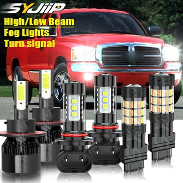 LED Headlight Bulbs High/Low Beam Combo For 2016-2018 Dodge RAM 1500 2500 3500 – AUIMSOCO, 6000K, 4 Bulbs