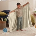 thumbnail image 2 of Bare Home Microplush Fleece Blanket - 300 GSM - Fuzzy Microfleece - Soft & Plush - Kid Size, Oyster, 2 of 5