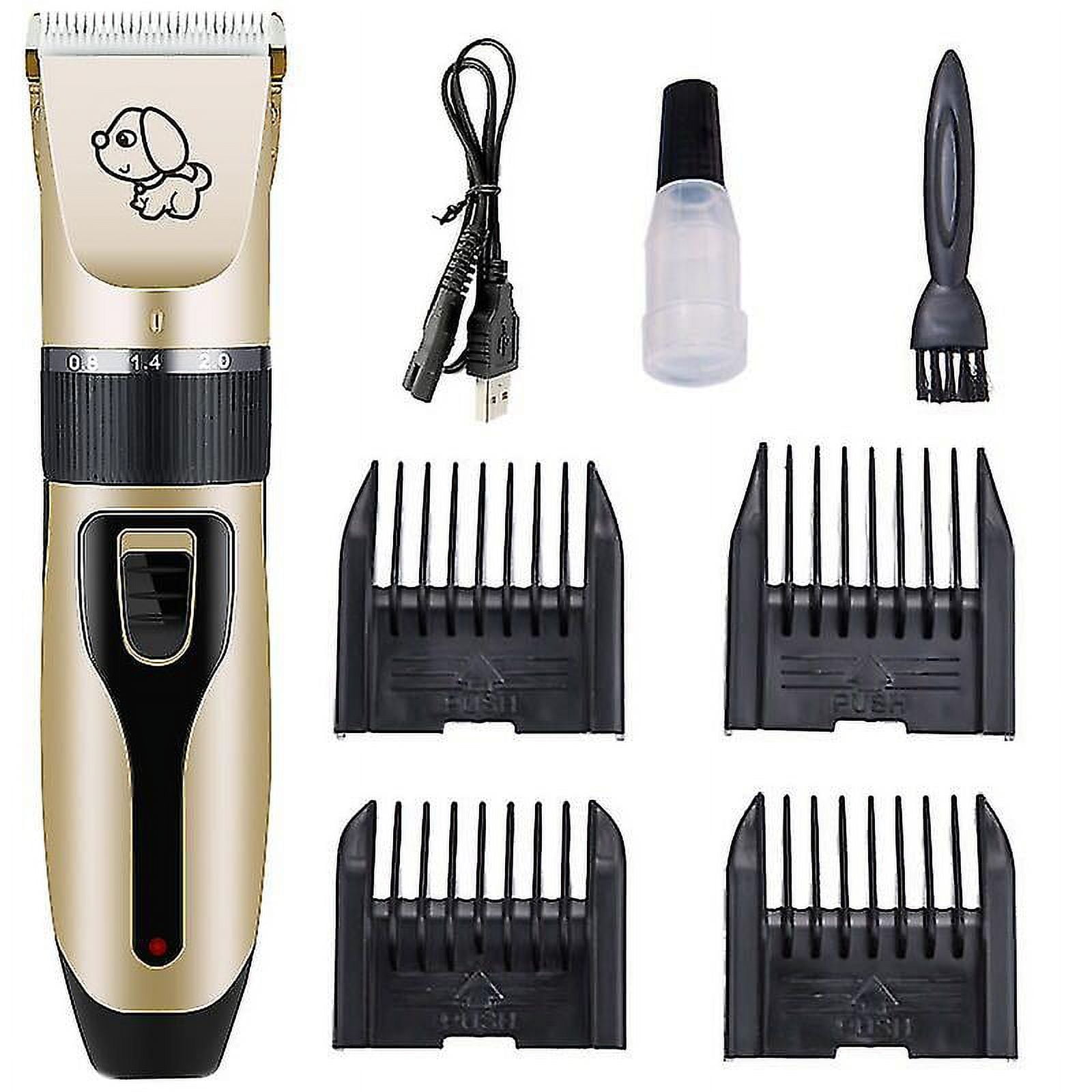 Dog Shaver Clippers Low Noise Rechargeable Cordless Electric Quiet Hair Clippers Set For Dogs Cats Pets Walmart