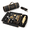 Black - Gold, variant on Bartender Kit Bag With Cocktail Shaker Set - Waxed Canvas Traveling Bar Tools 17-pc Travel Mixology Bartending Kits Mobile Roll S