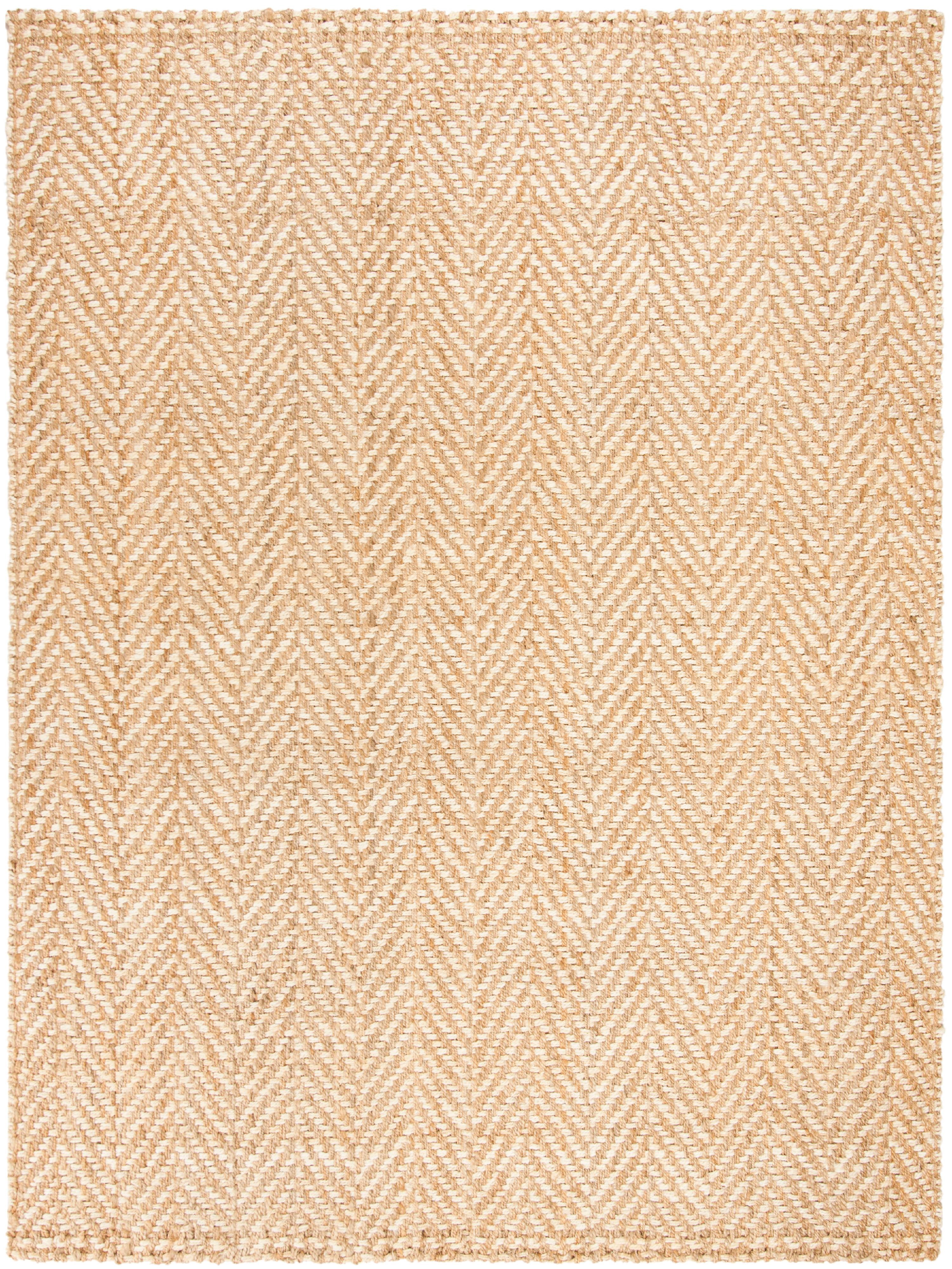 SAFAVIEH Natural Fiber Houston Braided Jute Area Rug, Ivory/Natural, 11' x 16'