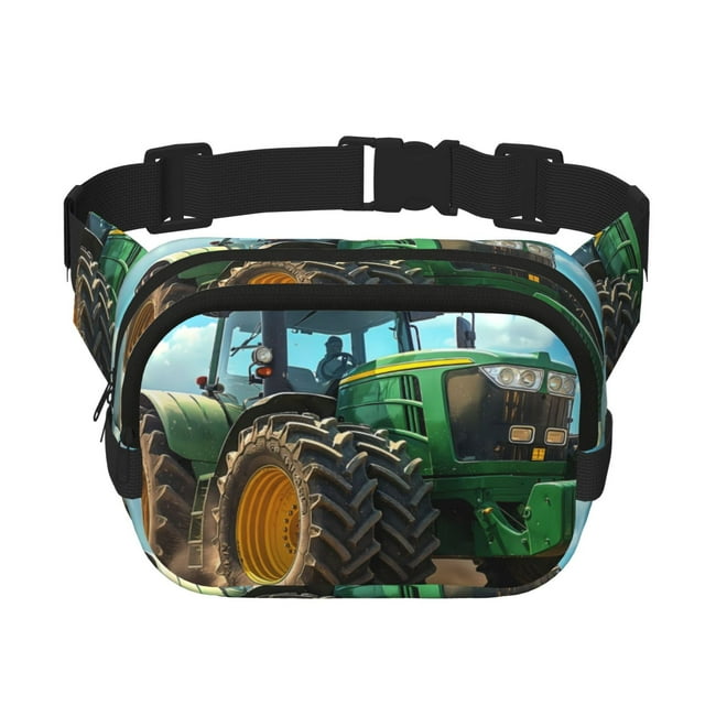 Disketp Sac Banane Réglable pour Tracteur Vert, Double Couche, pour Voyage, Course et Randonnée, Sac Ceinture Léger pour Hommes et Femmes