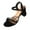 Black, variant on Women's Sandals Chunky Heel Open Toe Ankle Straps Peep Toe Comfortable Sandals Summer Women Rhinestone Dressy Casual Daily Party Shoes Black 42