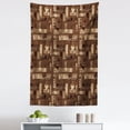 thumbnail image 1 of Coffee Tapestry, Cafeteria Pattern with Hot Mocha Latte Milk Love Typography on Scribble Backdrop, Fabric Wall Hanging Decor for Bedroom Living Room Dorm, 5 Sizes, Brown Beige, by Ambesonne, 1 of 1