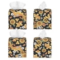 thumbnail image 2 of Tissue Sunflowers Bee Box Cover Holder, Square by Xecao - Leather Decorative Organizer for Tabletop, Bathroom, Car, Office, 2 of 8