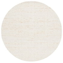 SAFAVIEH Marbella Helen Bordered Area Rug, Ivory/Brown, 6' x 6' Round