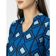 thumbnail image 5 of Moomaya Long Sleeve Band Collar Printed Top - Women's Stylish Georgette Top, 5 of 9