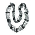 thumbnail image 2 of NYFASHION101® Silver-Tone Beaded Skinny Fishnet Infinity Loop Scarf - Black, 2 of 4