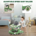 thumbnail image 3 of HAOUUCYIN 5-in-1 Baby Walker with Foot Pads/Handles for Girls Boys, Green, 3 of 11