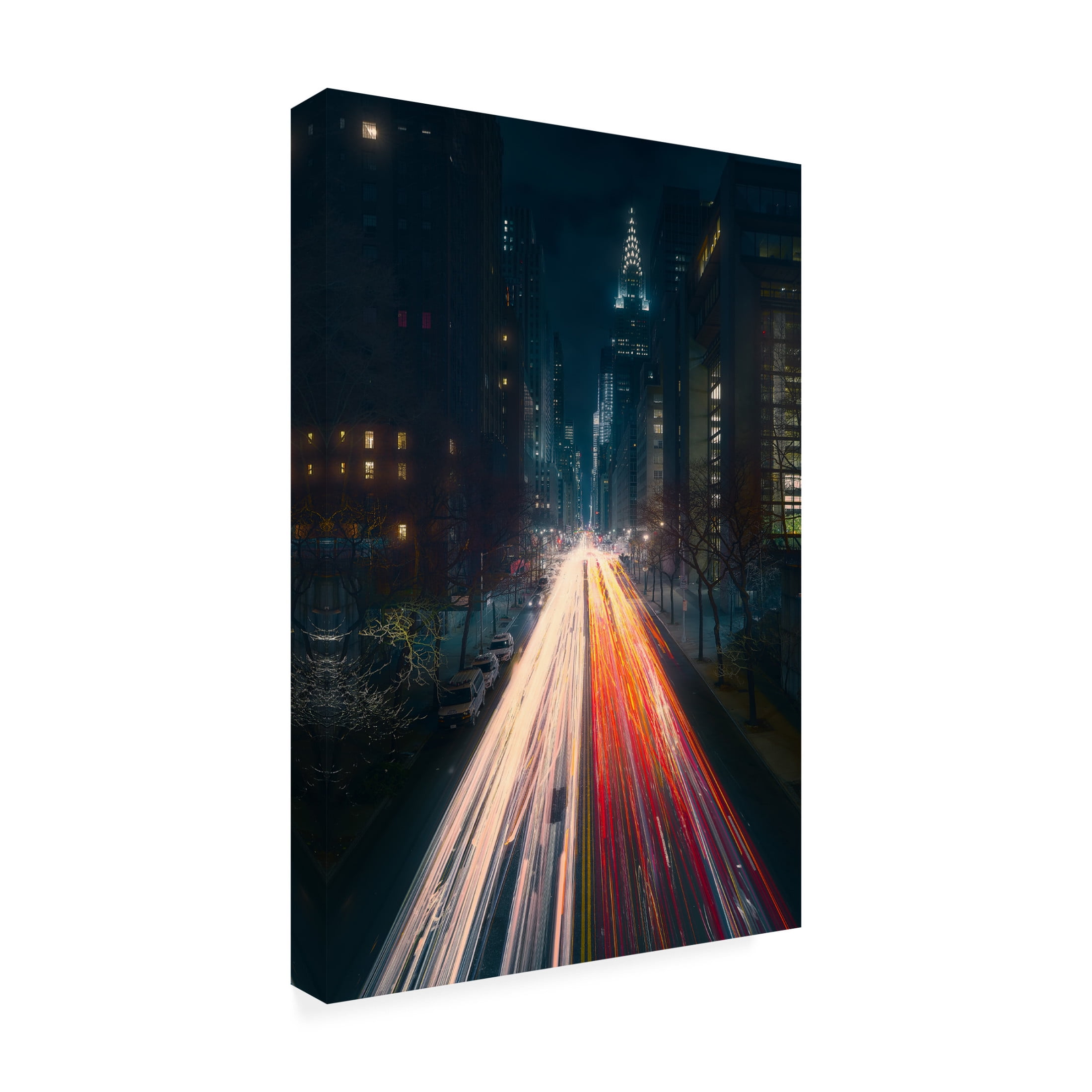 Canvas Wall Art - Javier De La 'Tudor City Bridge' Wall Art for Living Room, Bedroom, or Office Décor by Trademark Fine Art - 22 x 32 Inches