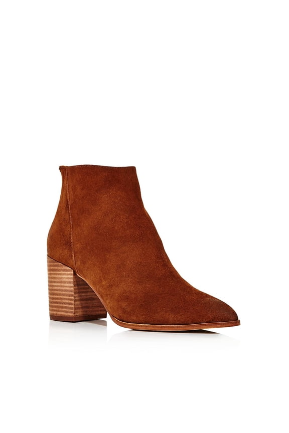 Womens Dante Suede Pointed Toe Booties Brown 7.5 Medium (B,M)