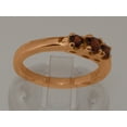 thumbnail image 4 of LBG British Made 9k Rose Gold Natural Garnet Womens Promise Ring - 33 size options - Size 7, 4 of 6