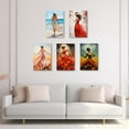 thumbnail image 5 of ZHONGYUTONG Abstract Girl Canvas Wall Art Woman's Back Red Dress Paintings Prints Elegant Artwork for Girl's Room Bedroom Framed (16.00" x 24.00"), 5 of 6