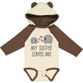 thumbnail image 3 of Inktastic My Sister Loves Me Boys or Girls Long Sleeve Baby Bodysuit, 3 of 5
