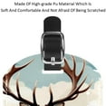thumbnail image 4 of Square 2Pack PU Leather Christmas Elk Cruise Luggage Tag with Privacy Cover and Name ID Tag for Travel Handbags Backpacks Luggage Tags, 4 of 6