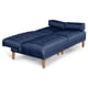thumbnail image 5 of Sofá Cama de Lino Azul Makora Con Portavasos Modelo Queen, 5 of 8
