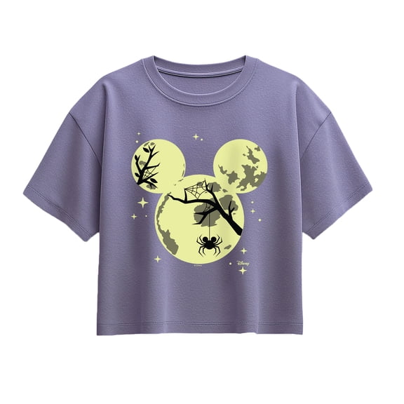 Disney - Halloween Mickey Head - Youth Girls Boxy T-Shirt