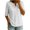 White, variant on JIAYUE Women's T Shirt Classic Knit Casual Solid Color Three Quarter Length Sleeve Tunic Shirts Comfort Crew Neck Button Down Tees Loose Female Versatile Everyday Loose Fit Tops