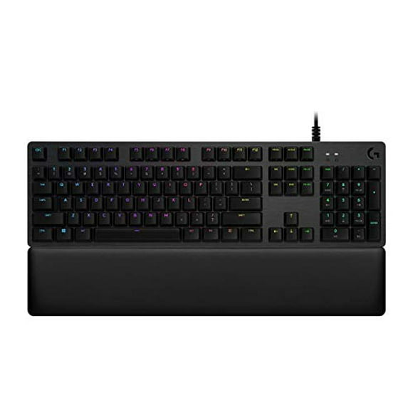 Logitech G513 Carbon RGB Backlit wIRED Mechanical Gaming Keyboard with GX Blue Clicky Key Switches LIGHTSYNC Technology Memory Foam Comfort (Carbon) (Renewed)