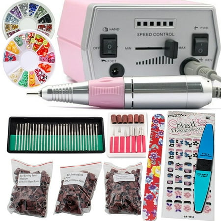 - iMeshbean PROFESSIONAL ELECTRIC NAIL FILE Acrylic DRILL Manicure Pedicure Machine kit Set Pink
