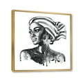 thumbnail image 3 of Designart 'Portrait of Afro American Woman XII' Modern Framed Canvas Wall Art Print, 3 of 5