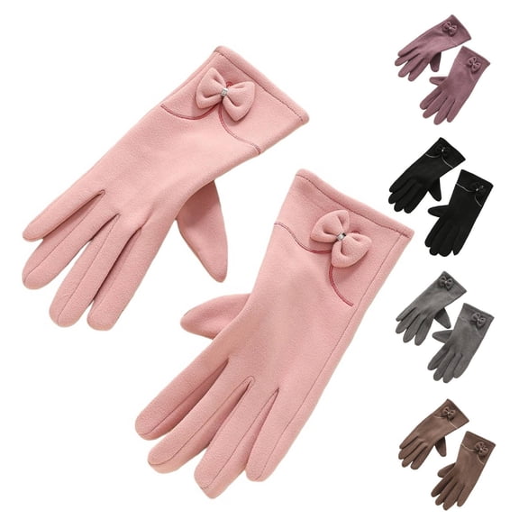 Fleece Lined Winter Gloves for Women Touchscreen Compatible Warm Cold Weather Accessory