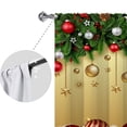 thumbnail image 3 of CUH Christmas Modern Topper Kitchen Curtains Semi Sheer Bedroom Decor Drapes Santa Tiers Cafe Short Panel Style-5 W:28"x H:39"*2 Panels, 3 of 6