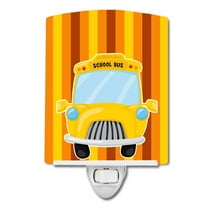 Caroline's Treasures BB8868CNL Back to School Bus Ceramic Night Light, 6x4x3", multicolor