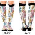 thumbnail image 2 of Coolnut Mixed Flowers Print Compression Socks for Women&Men Circulation-Best Support for Nurses,Running,Athletic-1 Packs, 2 of 7