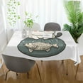 thumbnail image 3 of Yayeee Tablecloths 54" x 54" Rectangle Wrinkle Resistant Party Table Cover, Beige Cute Cat, 3 of 8