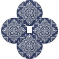 thumbnail image 2 of Coolnut Medallion Paisley Navy Blue Round Placemats Durable Non-Slip Table Mat Heat and Stain Resistant Placemat for Kitchen Table Outdoor BBQ Activities(1PCS) Home Decor Gifts, 2 of 7
