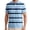 Light Blue, variant on Polo T Shirts for Men Stripe Casual Breathable Short Sleeved Top Golf Buckle Button Collar Classic Shirts for Men Blue L
