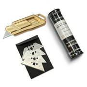 MILSPIN Magnus Brass Utility Knife | Box Cutter | EDC Utility Blade | Utility Knives | Retractable Razor Blade | EDC Knife | Includes 5 Blades | Veteran Made in the USA
