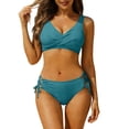 thumbnail image 2 of Gamivast Swimsuits for Women Bikini Sets Push up Wrap Front Top Lace up Side Bottom Tummy Control Two Piece Bathing Suits Beach Vacation, 2 of 6