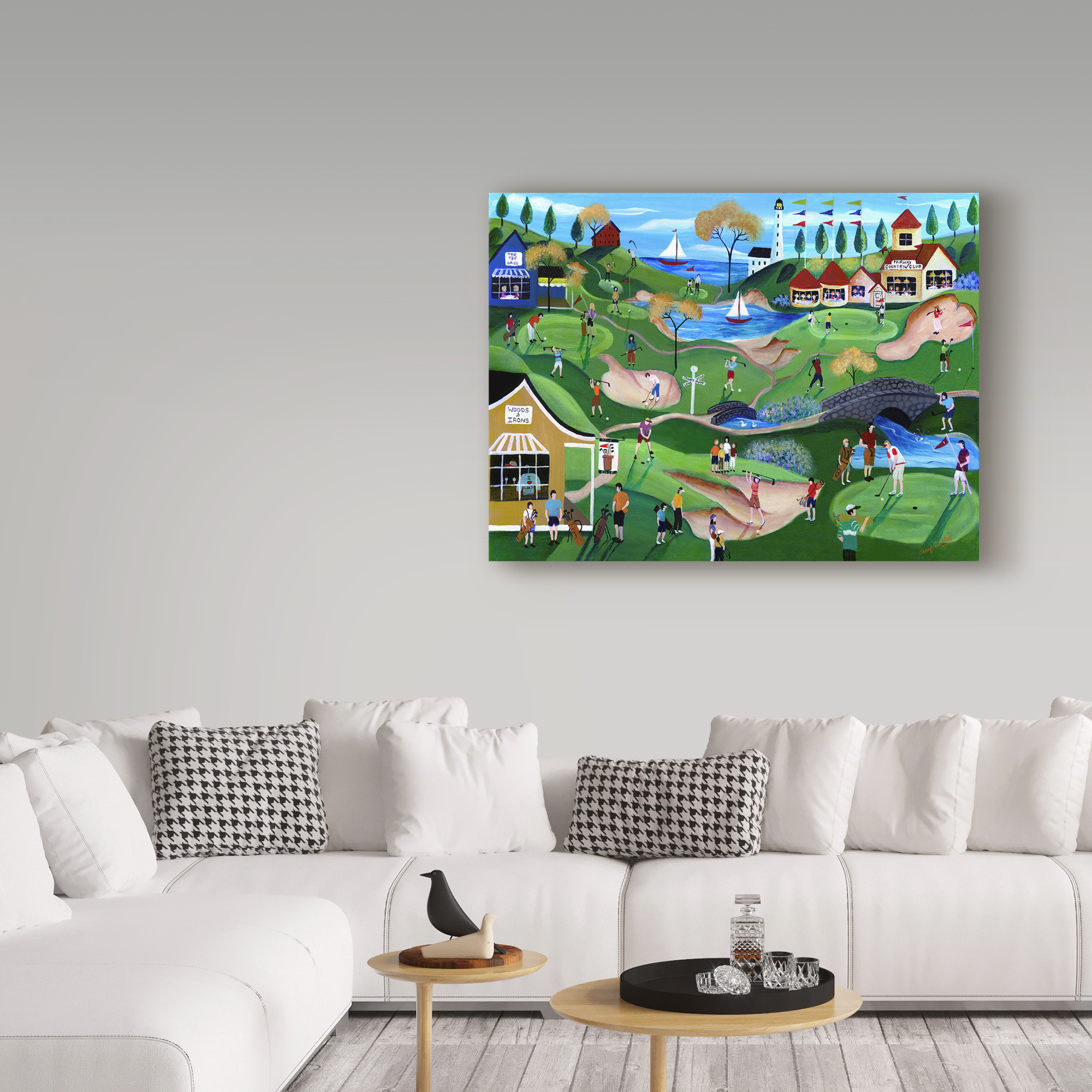 Trademark Fine Art 'Fairway Golf Resort' Canvas Art by Cheryl Bartley