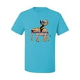 thumbnail image 2 of Wild Bobby, Cute Colorful Elephant Squirrel Mosaic, Animal Lover, Men Graphic Tee, Light Turquoise, XX-Large, 2 of 4