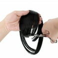 thumbnail image 6 of Clip in Bangs Real Human Hair Fake Bangs Clip in Hair Extensions Clip on Bangs for Women Wispy Fringe Bangs Natural Hair Pieces for Daily Wear (Red Brown), 6 of 7