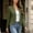 Army Green, variant on Women's Ruffled Cropped Blazer Jacket, Open Front Long Sleeve Coat, Dressy Casual Bolero Outerwear Black S