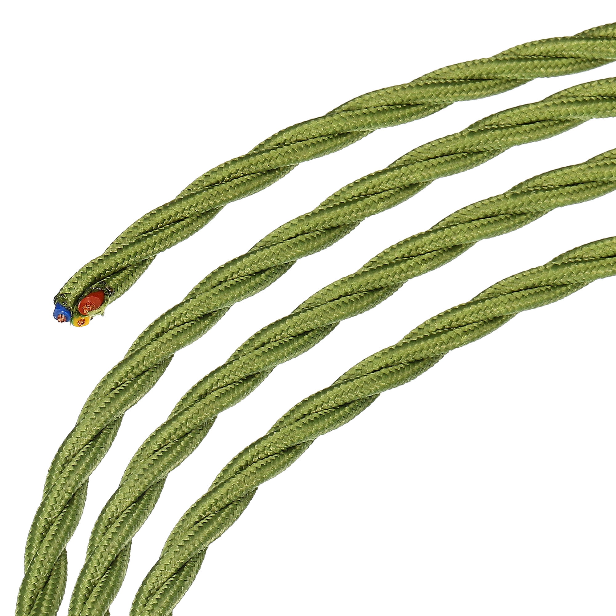 Uxcell Twisted Cloth Covered Wire 3 Core 18AWG 3.0m/9.84ft,Electrical