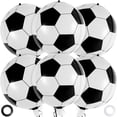 thumbnail image 1 of Globos de fútbol AIQINHU redondos metálicos de 22 cm, 6 unidades, para fiestas, 1 of 7