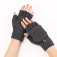 thumbnail image 4 of Dyfzdhu Fingerless Gloves for Women Cold Weather Winter Knit Convertible Gloves Warm Mittens Juinors Gray, 4 of 5