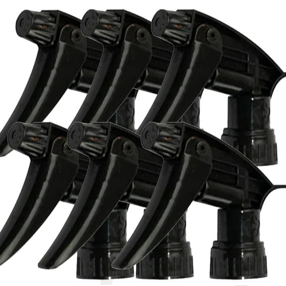 EZPRO USA Black Spray Trigger Head Replacement for Empty Plastic Spray Bottles 6pack