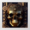 thumbnail image 2 of Stephen Chambers 26x26 White Modern Wood Framed Wall Art Titled - Skull 65, 2 of 6