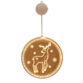 thumbnail image 2 of Christmas Hanging Light Bell Snowman Acrylic Snowflake Santa Claus 3D Lamp for Window, 2 of 8
