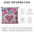 thumbnail image 5 of nygtbtfer Outdoor Throw Pillow Cover Pink Love Heart Waterproof Cushion Pack Romantic Theme Swirling Stripe Pillow Cases Home Decoration for Patio Garden Couch Sofa, 5 of 5