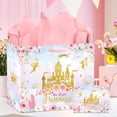 thumbnail image 5 of Her Royal Fiveness Birthday  Bag,   Castle Floral Princess 5th Birthday  Wrap Bags with Handles, Tissue Paper and Greeting Card for Girls 5 Year Old Party Favors Decorations, 5 of 6